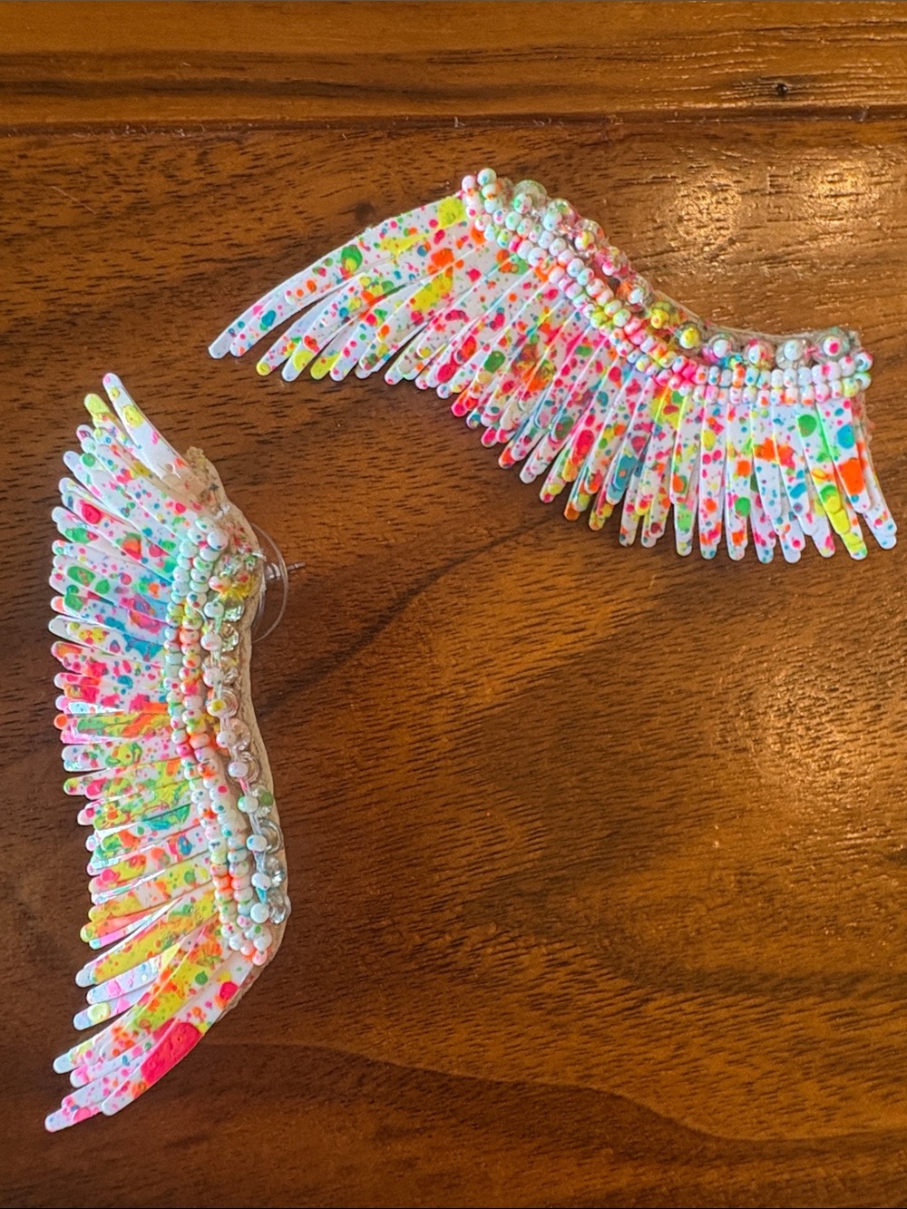 Mignonne Gavigan Multicolor Speckled Wing Beaded Earrings - Picture 3 of 3